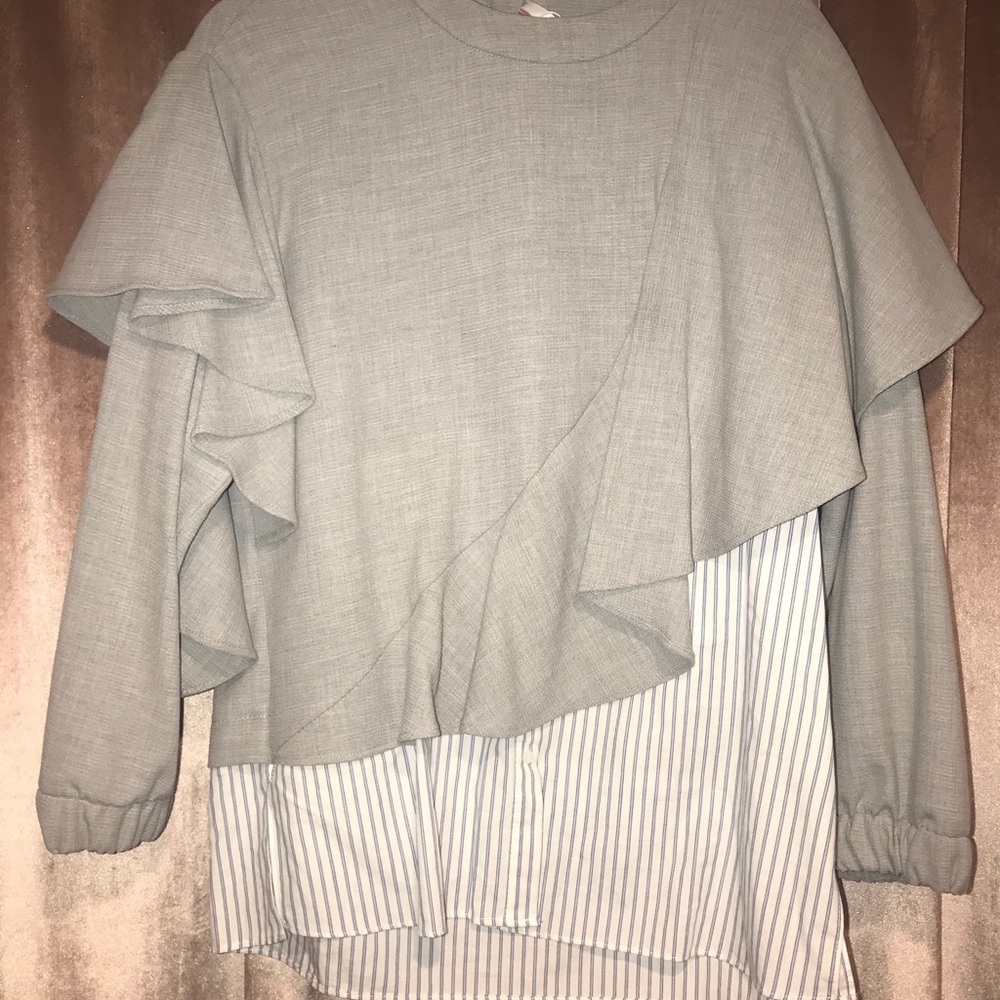 Zara Ruffle Sleeve Top